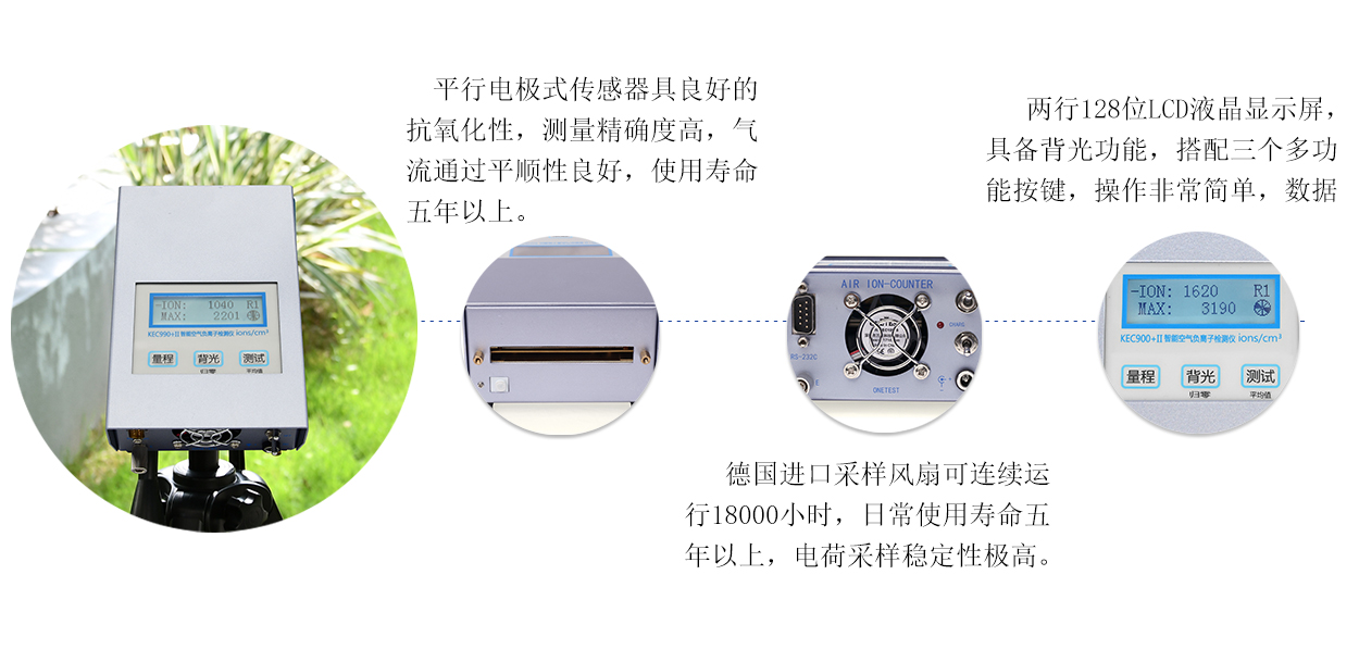 空气负离子检测仪 KEC900+II系列特点